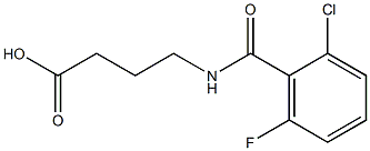 4-[(2-chloro-6-fluorophenyl)formamido]butanoic acid Struktur