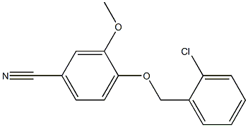 4-[(2-chlorophenyl)methoxy]-3-methoxybenzonitrile Struktur