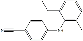 4-[(2-ethyl-6-methylphenyl)amino]benzonitrile Struktur