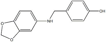 4-[(2H-1,3-benzodioxol-5-ylamino)methyl]phenol Struktur