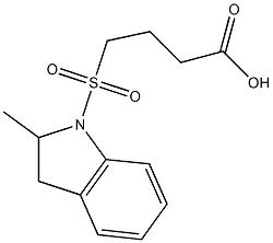 4-[(2-methyl-2,3-dihydro-1H-indole-1-)sulfonyl]butanoic acid Struktur