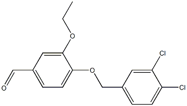 4-[(3,4-dichlorophenyl)methoxy]-3-ethoxybenzaldehyde Struktur