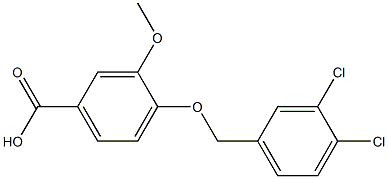 4-[(3,4-dichlorophenyl)methoxy]-3-methoxybenzoic acid Struktur