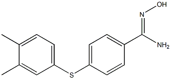 4-[(3,4-dimethylphenyl)sulfanyl]-N'-hydroxybenzene-1-carboximidamide Struktur