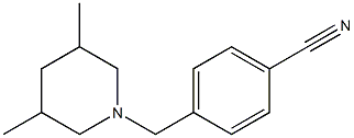 4-[(3,5-dimethylpiperidin-1-yl)methyl]benzonitrile Struktur