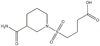 4-[(3-carbamoylpiperidine-1-)sulfonyl]butanoic acid Struktur