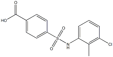 4-[(3-chloro-2-methylphenyl)sulfamoyl]benzoic acid Struktur