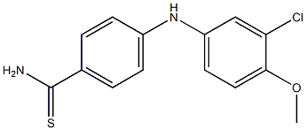 4-[(3-chloro-4-methoxyphenyl)amino]benzene-1-carbothioamide Struktur