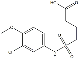 4-[(3-chloro-4-methoxyphenyl)sulfamoyl]butanoic acid Struktur