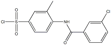 4-[(3-chlorobenzene)amido]-3-methylbenzene-1-sulfonyl chloride Struktur