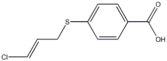 4-[(3-chloroprop-2-en-1-yl)sulfanyl]benzoic acid Struktur