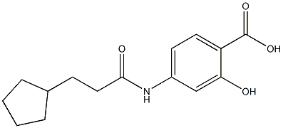 4-[(3-cyclopentylpropanoyl)amino]-2-hydroxybenzoic acid Struktur