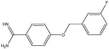 4-[(3-fluorobenzyl)oxy]benzenecarboximidamide Struktur