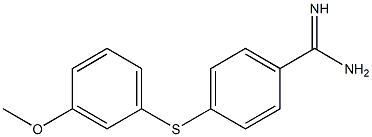 4-[(3-methoxyphenyl)sulfanyl]benzene-1-carboximidamide Struktur