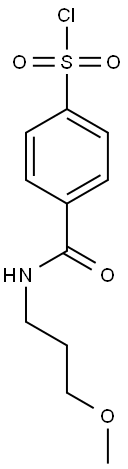 4-[(3-methoxypropyl)carbamoyl]benzene-1-sulfonyl chloride Struktur