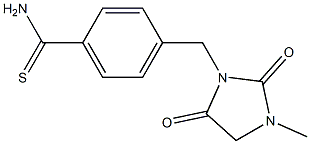 4-[(3-methyl-2,5-dioxoimidazolidin-1-yl)methyl]benzene-1-carbothioamide Struktur