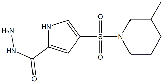 4-[(3-methylpiperidin-1-yl)sulfonyl]-1H-pyrrole-2-carbohydrazide Struktur