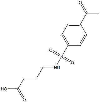 4-[(4-acetylbenzene)sulfonamido]butanoic acid Struktur