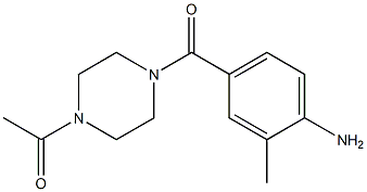 4-[(4-acetylpiperazin-1-yl)carbonyl]-2-methylaniline Struktur