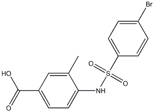 4-[(4-bromobenzene)sulfonamido]-3-methylbenzoic acid Struktur