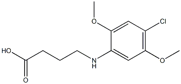 4-[(4-chloro-2,5-dimethoxyphenyl)amino]butanoic acid Struktur