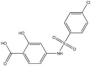 4-[(4-chlorobenzene)sulfonamido]-2-hydroxybenzoic acid Struktur