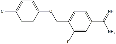 4-[(4-chlorophenoxy)methyl]-3-fluorobenzenecarboximidamide Struktur