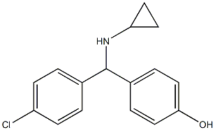 4-[(4-chlorophenyl)(cyclopropylamino)methyl]phenol Struktur