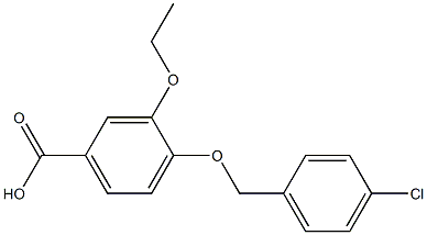 4-[(4-chlorophenyl)methoxy]-3-ethoxybenzoic acid Struktur