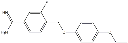 4-[(4-ethoxyphenoxy)methyl]-3-fluorobenzenecarboximidamide Struktur