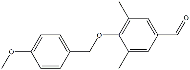 4-[(4-methoxyphenyl)methoxy]-3,5-dimethylbenzaldehyde Struktur