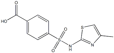 4-[(4-methyl-1,3-thiazol-2-yl)sulfamoyl]benzoic acid Struktur