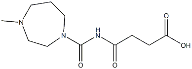 4-[(4-methyl-1,4-diazepan-1-yl)carbonylamino]-4-oxobutanoic acid Struktur