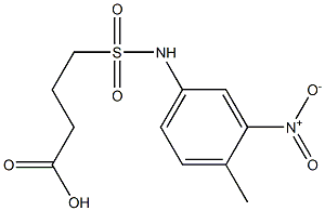 4-[(4-methyl-3-nitrophenyl)sulfamoyl]butanoic acid Struktur