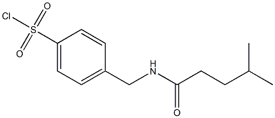 4-[(4-methylpentanamido)methyl]benzene-1-sulfonyl chloride Struktur