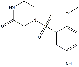 4-[(5-amino-2-methoxybenzene)sulfonyl]piperazin-2-one Struktur