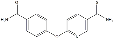 4-[(5-carbamothioylpyridin-2-yl)oxy]benzamide Struktur