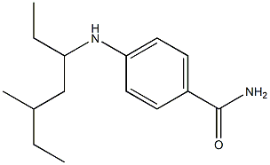 4-[(5-methylheptan-3-yl)amino]benzamide Struktur