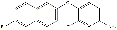 4-[(6-bromonaphthalen-2-yl)oxy]-3-fluoroaniline Struktur