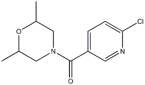 4-[(6-chloropyridin-3-yl)carbonyl]-2,6-dimethylmorpholine Struktur