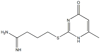 4-[(6-methyl-4-oxo-1,4-dihydropyrimidin-2-yl)sulfanyl]butanimidamide Struktur