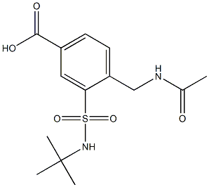 4-[(acetylamino)methyl]-3-[(tert-butylamino)sulfonyl]benzoic acid Struktur