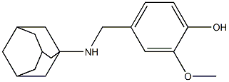 4-[(adamantan-1-ylamino)methyl]-2-methoxyphenol Struktur