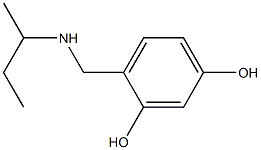 4-[(butan-2-ylamino)methyl]benzene-1,3-diol Struktur