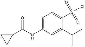 4-[(cyclopropylcarbonyl)amino]-2-isopropylbenzenesulfonyl chloride Struktur