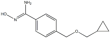 4-[(cyclopropylmethoxy)methyl]-N'-hydroxybenzene-1-carboximidamide Struktur