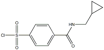 4-[(cyclopropylmethyl)carbamoyl]benzene-1-sulfonyl chloride Struktur