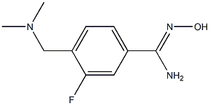 4-[(dimethylamino)methyl]-3-fluoro-N'-hydroxybenzenecarboximidamide Struktur