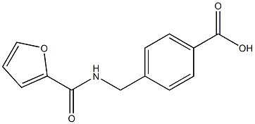 4-[(furan-2-ylformamido)methyl]benzoic acid Struktur