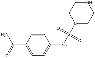 4-[(piperazine-1-sulfonyl)amino]benzamide Struktur